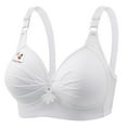 thumbnail image 2 of Ayfxijin Bras for Women No Underwire,Woman's Printing Gathered Together Large Size Daily Bra Underwear No Rims, 2 of 8