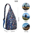 thumbnail image 2 of Gothic Skeleton Design Travel Sling Bag - Durable Waterproof Chest Backpack Perfect for College Campus & Streetwear, 2 of 2
