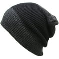 thumbnail image 3 of Tri-Tone Slouch Beanie Snug Baggy Fit Skull Cap Winter Hat Ski, 3 of 6