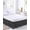 Black, variant on Vintage Map Bed Skirt Queen Size 16 Inch Drop, Watercolor Navigation Boat White Line Adjustable Elastic Dust Ruffles Bedskirt for Queen Bed Wrap Around Pleated Mattress Frame Cover
