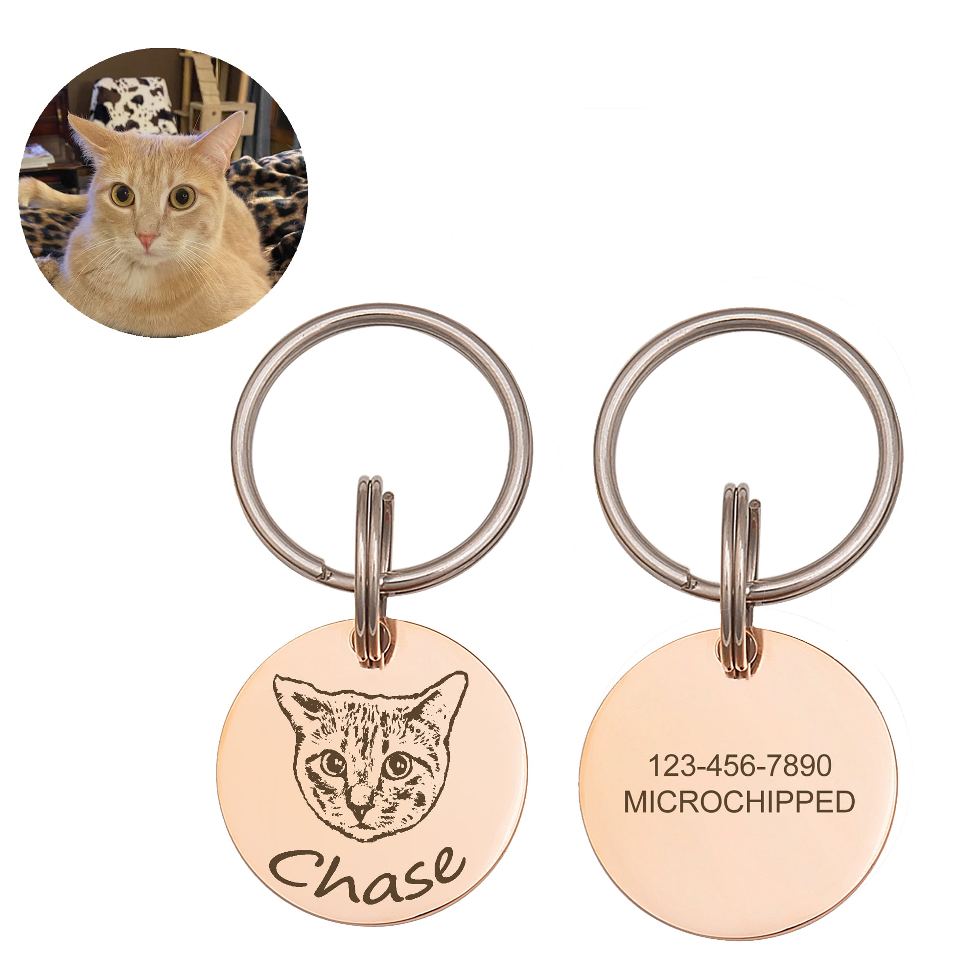 Custom Pet Tags: Dog and Cat Name Tags with Icon Engraving – 4PetsWithLoveCo