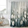 thumbnail image 6 of Modern Oil Painting Shower Curtain Set - Extra Long 72" x 96" Washable Bathtub Curtain with 12 Hooks, Spring Abstract White Floral Country Waterproof Fabric Stall Shower Curtains for Bathroom Décor, 6 of 6