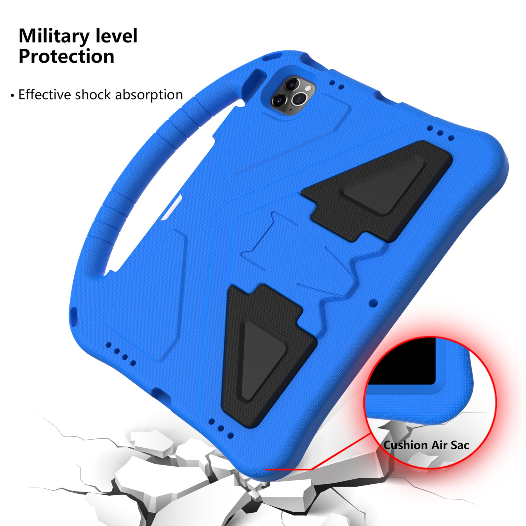 TECH CIRCLE iPad 10th Generation Case 10.9 Inch 2022,Lightweight Kids Friendly Shockproof Protective Case with Handle Pencil Holder Kickstand Child Cover for Apple iPad 10th Gen 10.9 Inch 2022,Blue