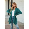 thumbnail image 3 of Cardigan for Women Dressy Casual Long Sleeve Open Front Cardigan Sweaters  Blue XXL, 3 of 4