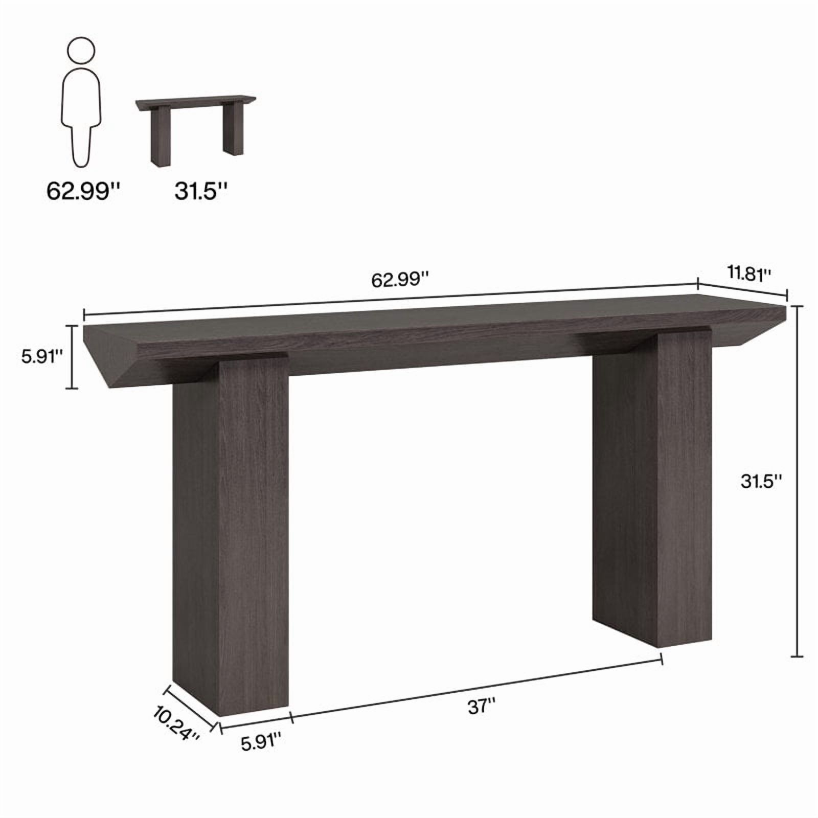 Tribesigns 62.99-Inch Wood Console Table for Entryway, Hallway, Living Room (Black)
