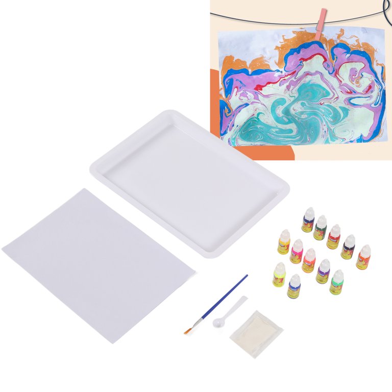 Marble Painting Kit, Safe Non Hydro Dipping Kit Food Grade Calcium Sodium  For DIY Molds For Stones For Glass