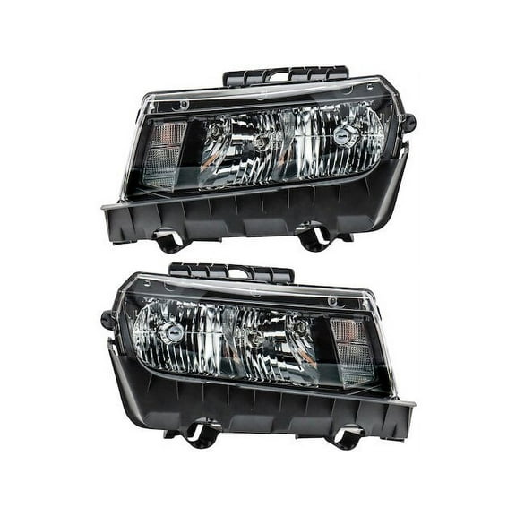Headlight Assembly Set 2 Piece - Compatible with 2014 - 2015 Chevy Camaro
