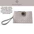 thumbnail image 4 of Nanette Lepore Womens Crossbody Purse Faux Leather Handbag with Wristlet Attachment Oyster, 4 of 8