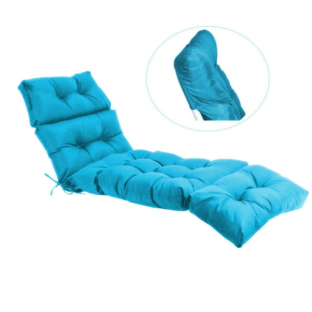 Coussin de Chaise Longue d'Extérieur 72,8 Pouces Résistant au Soleil et Imperméable Inlife Coussin de Chaise Berçante pour Jardin et Terrasse