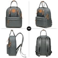 thumbnail image 5 of Mochila escolar unisex KAUKKO KS06 gris con compartimento para computadora portátil de 10 pulgadas 13.2 L, 5 of 5