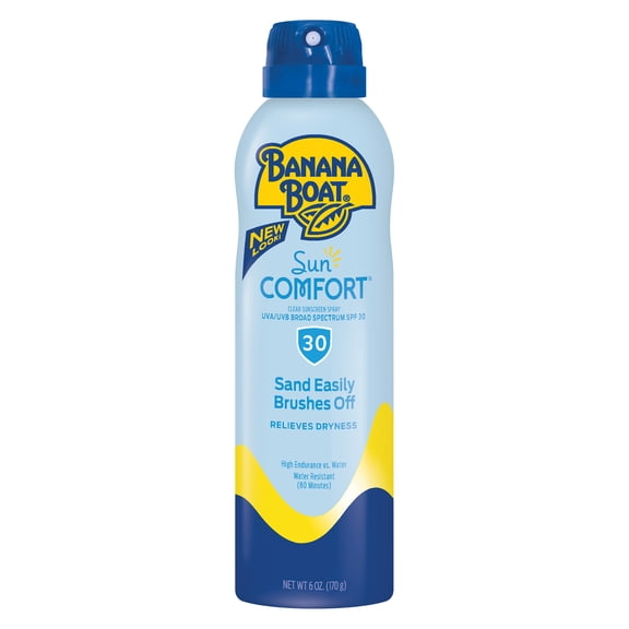 Banana Boat SunComfort Clear Sunscreen Spray SPF 30, 6 oz