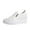 White, variant on Womens Loafers Comfort Casual Quilted Leather Slip On Sneakers Mesh Breathable Comfortable Casual Shoes Women Leather Mesh Sneakers Women Wedges Sneakers with Hidden Heel Walking Shoes