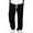 Black, variant on Mens Corduroy Pants Lightweight Elastic Casual Waist Drawstring Pants Straight Baggy Pants with Pockets Yellow L