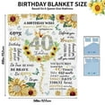 thumbnail image 2 of 40th Birthday Gifts Women, 40th Birthday Gift Ideas Sunflower Throw Blanket, 40 Year Old Birthday Gifts, Blankets Gifts for 40th Birthday Woman Turning 40 Birthday Decorations for Her Mum(60"x80"), 2 of 7