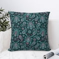 thumbnail image 4 of Wukai Vintage Floral Premium Polyester Fleece Pillow Covers with Hidden Zipper Closure,Luxuriously Soft and Durable-18"x18", 4 of 7
