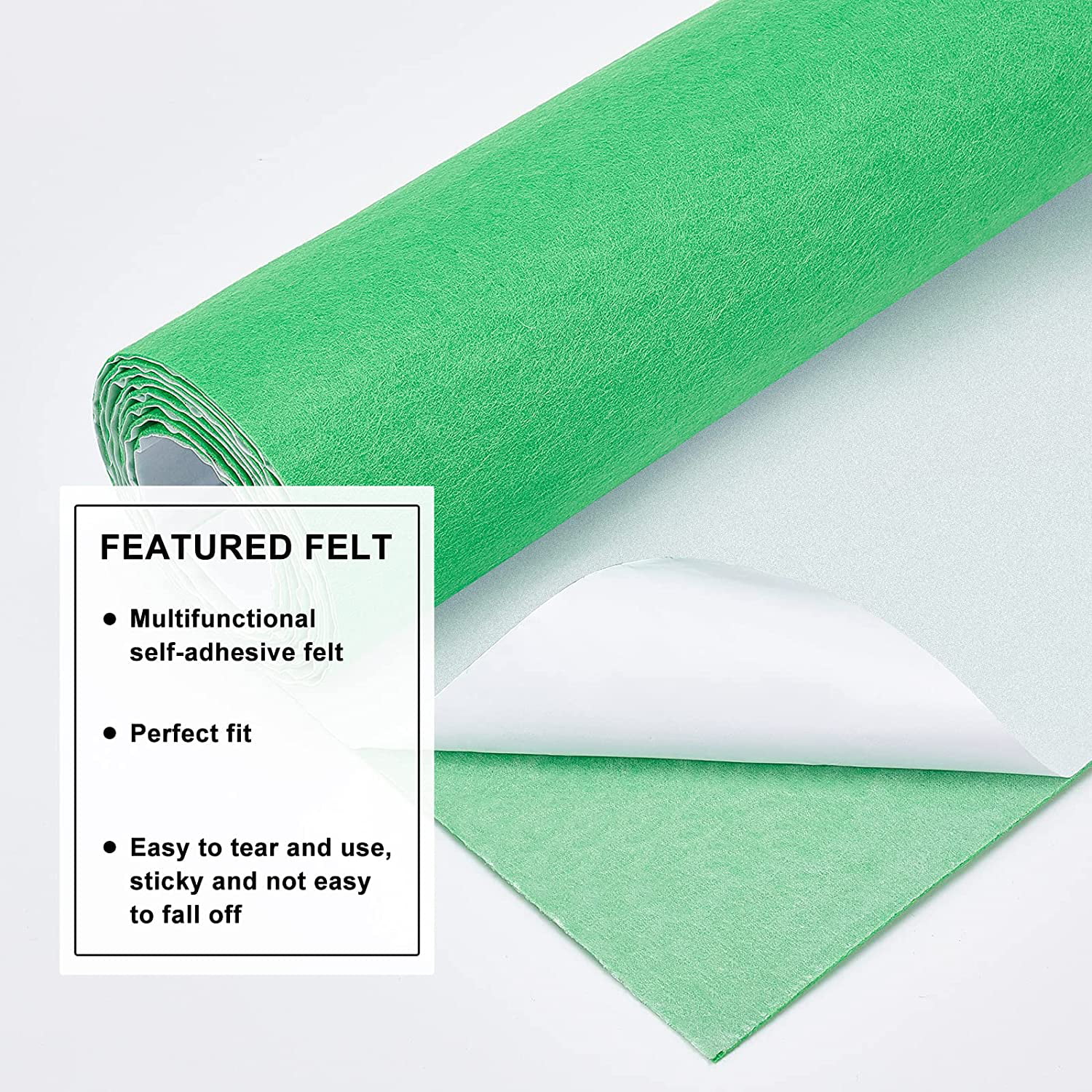 15.7x78.7 Green St. Patrick's Day Self-Adhesive Felt Fabric Shelf