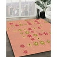 thumbnail image 3 of Ahgly Company Machine Washable Indoor Square Transitional Bright Orange Area Rugs, 3' Square, 3 of 7