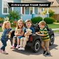 thumbnail image 5 of RAM 24V Ride on Cars for Tow Kids, RAM 1500 RHO 2 Seat Battery Powered Ride on Toys with Remote Control, 4 Wheels Suspension Trunk, LED Light, MP3 Player, Electric Car for Kids Boy Girl Gift, Black, 5 of 10