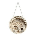 thumbnail image 1 of Round Acrylic Christmas Decorations Reindeer Hanging Sign Festive Wall Decorations, 1 of 6