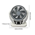 thumbnail image 3 of Ventilador Escritorio Portátil Con Solar Camping Ruido para Senderismo Pesca Rojo, 3 of 6