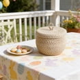 thumbnail image 2 of AURIGATE Cotton Rope Storage Basket with Lid, 8.2x5.1in Beige Woven Organizer Basket for Home Kitchen Decor, 2 of 6
