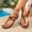 Coffee, variant on Women's Gold T-Strap Thong Sandals, Elegant Open-Toe Ankle Strap Flats, Stylish Metallic Summer Shoes for Casual & Dressy Occasions Gold 6.5(38)