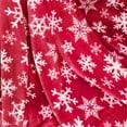 PAVILIA Christmas Throw Blanket Red Snowflake Christmas Fleece