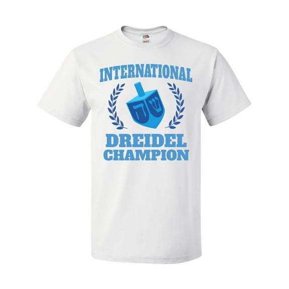 Inktastic Dreidel Champion Hanukkah with Blue Laurels T-Shirt