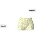 thumbnail image 5 of Picia Yellow Lemon Leaves Printed Workout Shorts for Women Seamless Scrunch Butt Lifting High Waisted Yoga Gym Booty Running Moisture-wicking Short Pants-Small, 5 of 9
