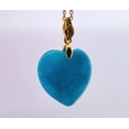 thumbnail image 5 of 22mm Blue Jade Heart Gold Necklace, 5 of 7