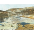 thumbnail image 2 of Theodosiou, Matina 18x15 Gold Ornate Wood Framed with Double Matting Museum Art Print Titled - Snovy Hills, 2 of 4