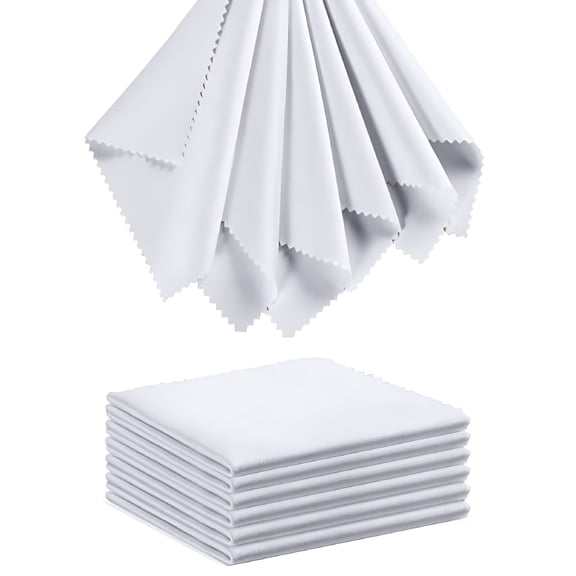 CCOCC Eyeglass Hygienicing Cloth Glasses Hygienicer 12Pack Microfiber Lens Hygienicer Eyewear Sunglass Wipes for Glass Jewelry Screen Camera Lint Free Thick 5x6 Inch (White,5x6)