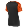 thumbnail image 6 of Sport-Tek Ladies CamoHex Colorblock V Neck Tee-4XL (Black/ Neon Orange), 6 of 6