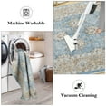 thumbnail image 4 of 3x5Ft Area Rug for Living Room - Neutral Blue Floral Vintage Design - Pet Friendly - Boho Washable Rug for Bedroom, Dining Room, 4 of 7