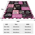 thumbnail image 5 of 80th Birthday Gifts for Women, Happy 80th Birthday Blanket 1943, 80th Birthday Decorations Women Throw Blanket 50"x60", Turning 80 Years Old Gifts Flannel Blanket for Mom Sister Friends, 5 of 6