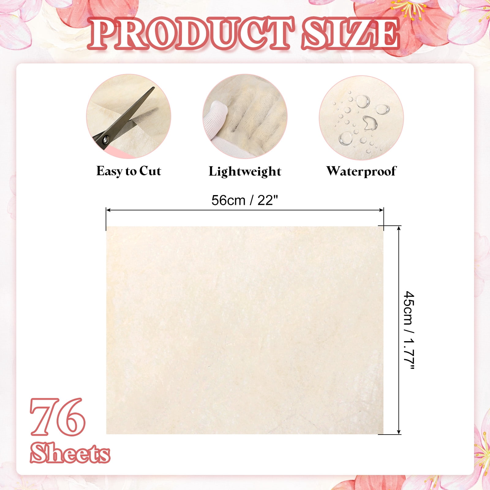 Uxcell 76Sheets Flower Wrapping Paper, 22"x17.7" Cotton Wrapping Flower Tissue Paper Floral Bouquet Wraps for Florist Packaging Arrangement Supplies Gift Packaging, Light Brown