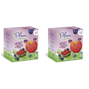 (3 Pack) Plum Organics Kids Organic Fruit Mashups, Mixed Berry, 3.17 Oz, 4 Ct