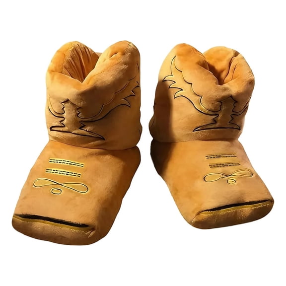 The House Slipper Boots Cowboy Boots,Cowboy Boot Slippers for Adults,Cozy Home Indoor Fuzzy Boots for Valentine's Day Gift