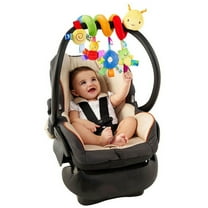 Qocolhg Spiral Car Seat & Stroller Activity Toys, Baby Sensory Toys Soft Hanging Baby Toys for Ages 0-12 Months Boys Girls Carseat Crib Stroller, with Ringing Bell, Music, Christmas Gifts for Kids