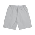 thumbnail image 6 of Linen Shorts for Men Summer Casual Elastic Waist Wide Straight Leg Loose Fit Lightweight Beach Shorts with Pockets, 6 of 6