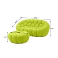 thumbnail image 6 of bokifol 79.53" Cloud Couch with Ottoman,Upholstered Couches with Deep Seat for Living Room Bedroom,No Assembly Required(Fluorescent Green), 6 of 8