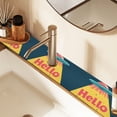 thumbnail image 2 of Yayeee Faucet Mat for Kitchen Sink 30" Diatomite Long Splash Guard Pad, Blue UFO, 2 of 7