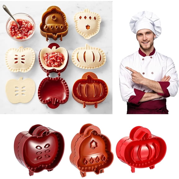 1PCS Dough Presser Mini Pie Molds, Hand Pie Molds Pocket Pie Molds Set, Thanksgiving Acorn Mold Baking Supplies for Home Bakers, Pumpkin