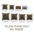 thumbnail image 6 of Fancy Homi 2 Packs Dark Brown Decorative Throw Pillow Covers 18x18 inch for Living Room Couch Bed Sofa, Rustic Farmhouse Boho Home Decor, Soft Corss Corduroy Patchwork Textured Cushion Case 45x45 cm, 6 of 8