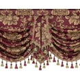 thumbnail image 6 of Luxury Waterfall Valances for Living Room, Classic Jacquard Thick Swag Curtains Valance with Tassels for Bedroom Windows Party Banquet Christmas Decor (Wine Red, W39 Inch, 1 Panel), 6 of 14