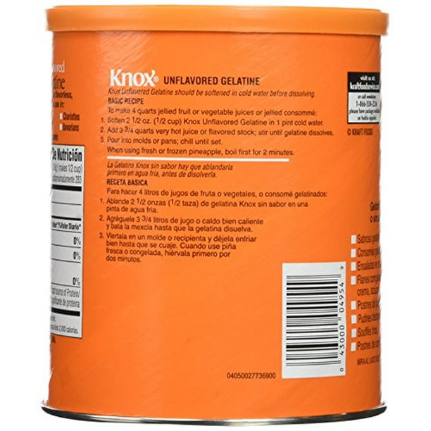 6pack Unflavored Knox Gelatin (Bulk Half Case)