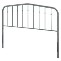 Twin Size Metal Modern Contemporary Urban Design Headboard, Bedroom Master Guest Suite, Gray