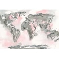 thumbnail image 2 of Paschke, Chris 32x23 Gold Ornate Wood Framed with Double Matting Museum Art Print Titled - World Map Blush, 2 of 4
