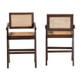 thumbnail image 4 of bali & pari Kresna Boho Counter Stool, Counter Height, Set of 2, Dark Walnut Brown, 4 of 9