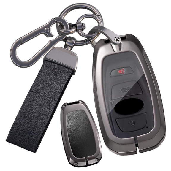 key fob cover case with keychain,Zinc alloy key case,3/4 Button Fit For Subaru BRZ Legacy Outback Ascent Crosstrek Case Holder Protector Metal Keychain